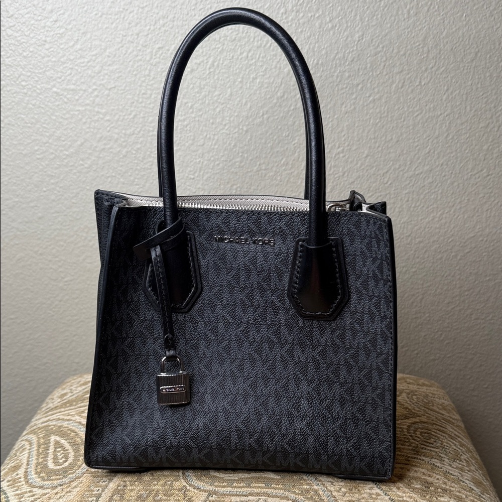 Michael Kors Dark Gray Signature Tote - Picture 2 of 16